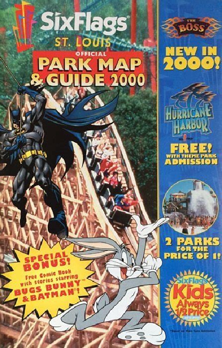 Six Flags: Official Park Map & Guide 2000 1greatadventure (DC Comics ...