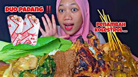 BIKIN LUPA DIRI MUKBANG NASI PADANG SATE PADANG MUKBANG