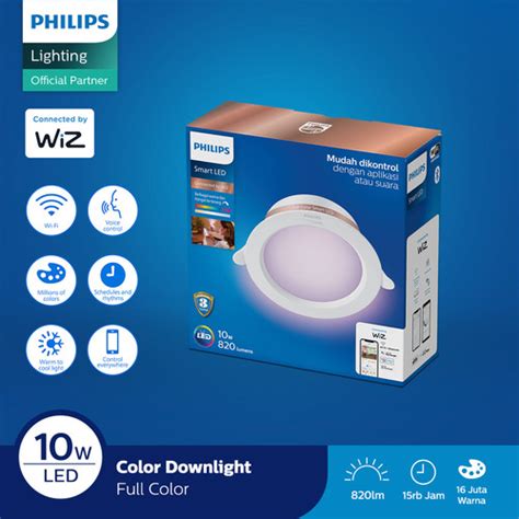 Promo Philips Smart Wifi LED Downlight 10W Tunable Color RGB