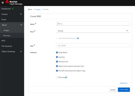 Chapter 14 Managing Block Devices Using The Ceph Dashboard Red Hat