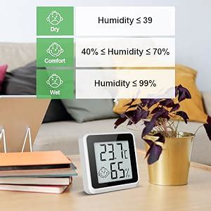 Vaikby Pack Digital Room Thermometer Hygrometer Indoor Humidity Meter