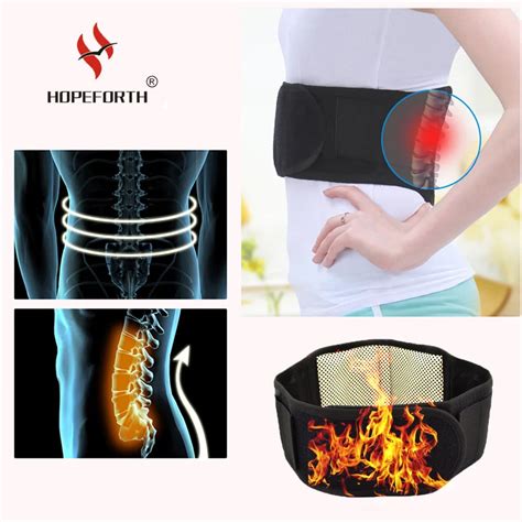 Lumbar Support Belt Adjustable Tourmaline Self Heating Magnetic Therapy