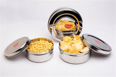 Stainless Steel Lunch Box Set Puri Dabba At Rs 271 Set Stainless