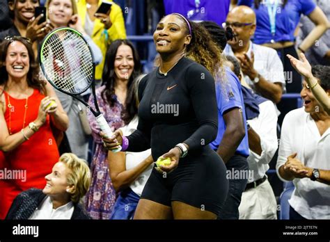 Serena Williams Playing Against Wang Qiang And Setting Her 100th Us