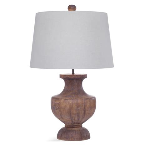 Bassett Mirror Stella Resin Table Lamp In Distressed Brown L3347tec