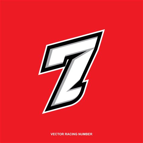 Race Number 7 25678334 Vector Art At Vecteezy