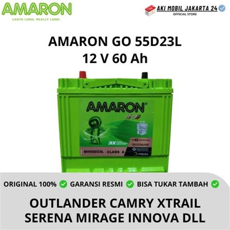 Jual Aki AMARON 55D23L Innova Lama Camry Mirage Juke Outlander 12 V60