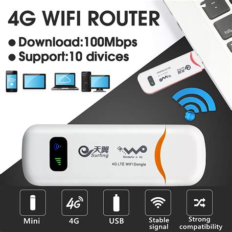 4G lte WiFi sem fio USB Dongle Stick Hotspot Modem de banda larga móvel