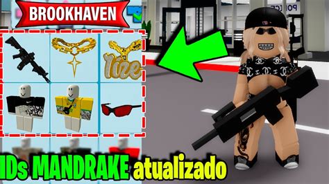 😍todos Os CÓdigos Ids De Roupas E Acessorios Mandrake Feminina No Brookhaven Atualizado Youtube