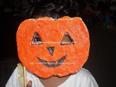 Pumpkin Paper mache mask | Craft To Art