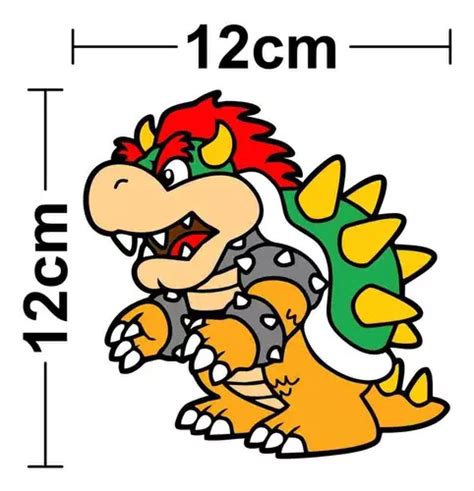 Sticker Calcomanía Etiqueta Bowser mario Bros Vinil en venta en Gustavo