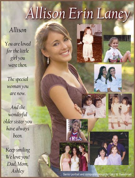 Senior Page Dedication Page Custom Annual Ad With My Photos Senior