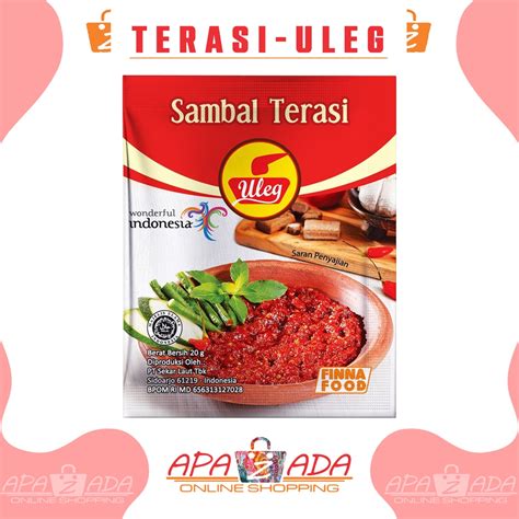 Jual Apazada Sambal Terasi Uleg Instan Terasi Gr Sachet Shopee