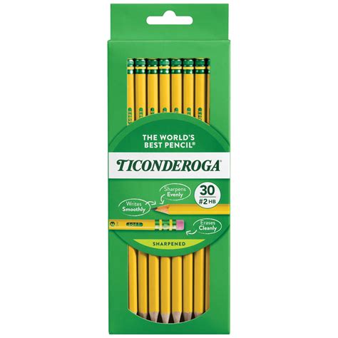 Ticonderoga Pre Sharpened No2 Classic Wood Pencils Shop Pencils At H E B