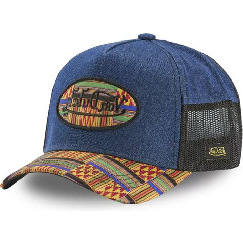 Von Dutch Atru Wax Blue Trucker Hat Caphunters It