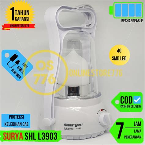 Jual Lampu Emergency Gantung Surya Shl L Frosted Lampu Darurat