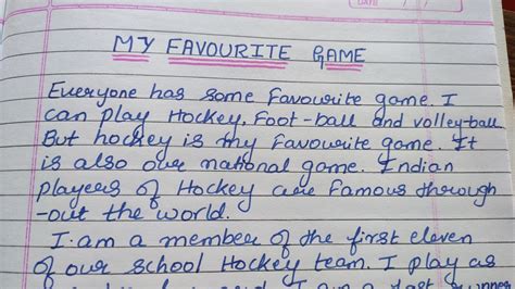 Essay On My Favourite Game How To Write Essay On My Favourite Game