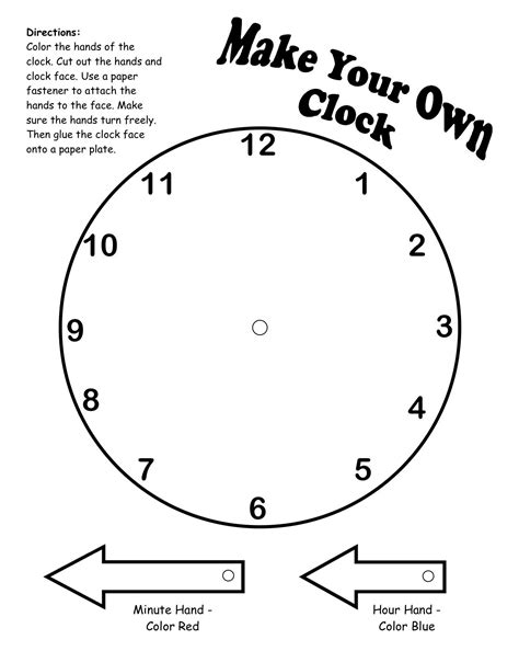 Make Your Own Time Worksheets Math Lessons Teaching Math