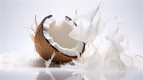 Premium Photo | Shredded Coconut on Clean White Backdrop