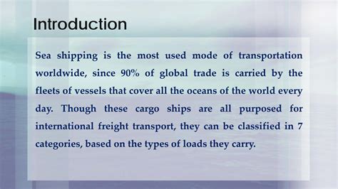 SOLUTION: Types of cargo ships - Studypool