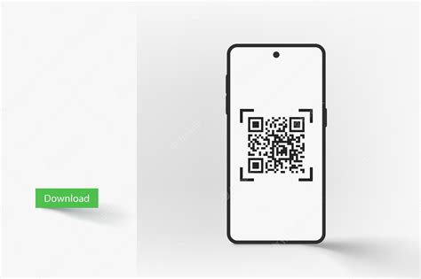 Ilustración Del Código Qr En La Vista Frontal De La Pantalla Del Teléfono Inteligente Sobre