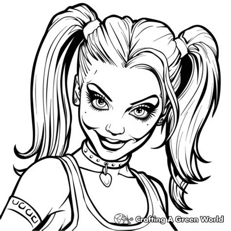 Harley Quinn Coloring Pages Free And Printable