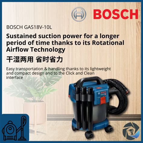 Bosch V Gas V L Cordless Dust Extractor Without Batt Char Solo