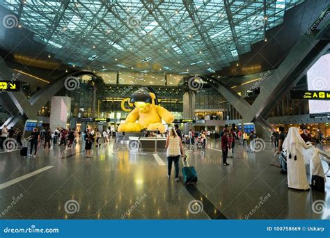 Doha Hamad International Airport Qatar Editorial Photo 100758669