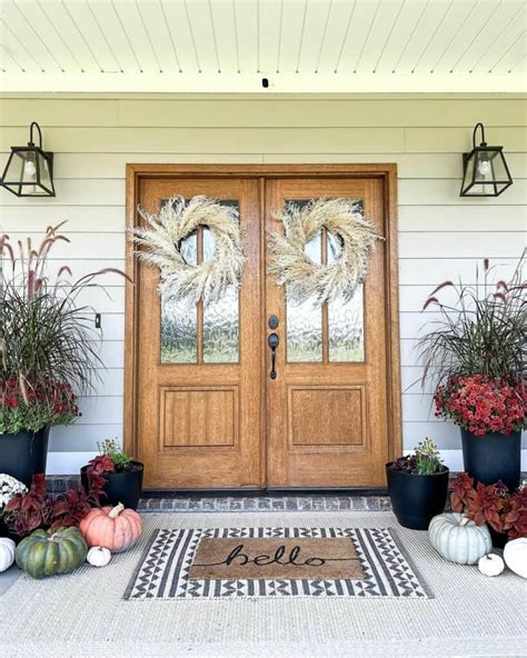 Pampas Grass Wreaths On Front Door Soul Lane