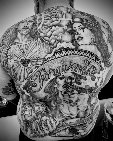 Top more than 71 gangster chicano back tattoos latest - in.cdgdbentre