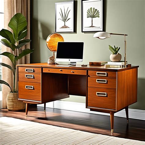 20 Efficient Home Office Organization Ideas: Desks with Built-In Filing Cabinets