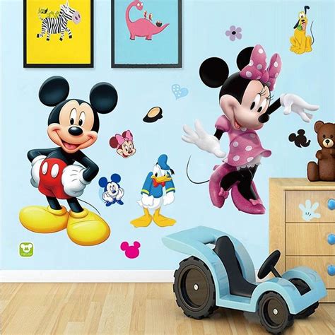 Mickey And Minnie DIY Wall Decals Reusable Wall Stickers Disney Wall