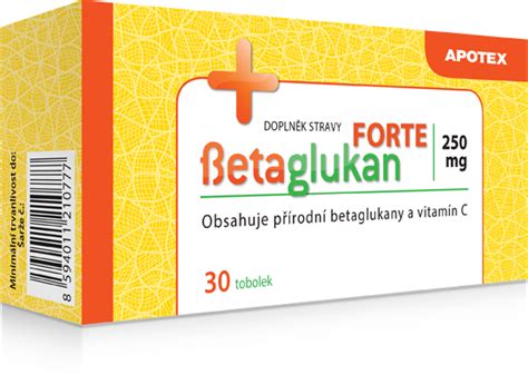 Apotex Betaglukan Forte 250 mg 30 tob od 197 Kč Zbozi cz