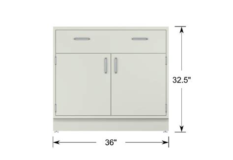 Steel Base Cabinet 36 Wide X 325 Tall 2 Door 1 Drawer Ada Height