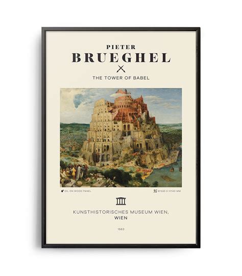 Mid Century Modern Pieter Bruegel The Tower Of Babel Poster Weekend