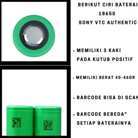 Jual Terlaris Original Sony Vtc A Vtc A Battery Baterai A Max