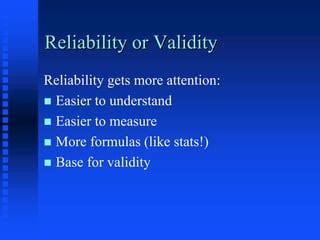 Reliability And Validity Psychology 1234 PPT