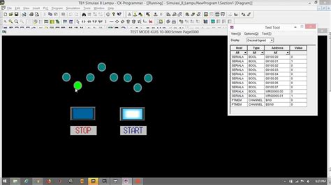 Simulasi Running Lamp Menggunakan Cx Programmer Dan Cx Designer Youtube