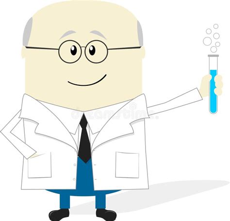 Scientist Cartoon Isolated On White Background Stock Vector - Image ...