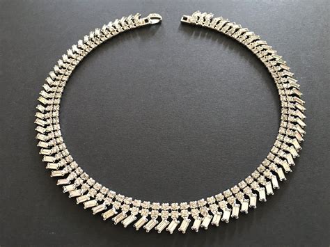 Signed Ledo Rhinestone Necklace 50s Vintage Jewelry Etsy In 2020