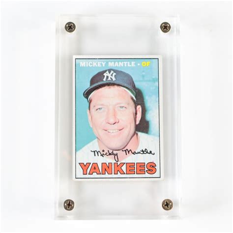 1967 Topps Mickey Mantle New York Yankees 150 Baseball Card Ebth