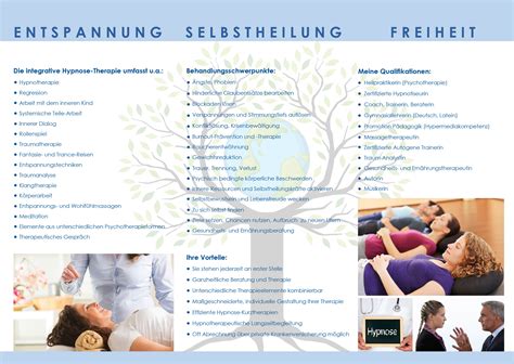 Flyer Hypnose M Nchen Hypnotherapie Coaching Hypnosetherapie