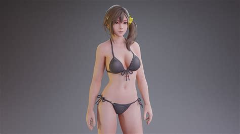 Stylized Bikini Girl Abi Rigged 3D Model Rigged CGTrader