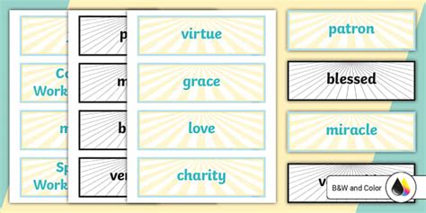 Saints Word Cards Hecho Por Educadores Twinkl