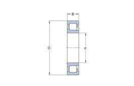 Rolamento de Rolos Cilíndricos NJ 2211 ECP C3 SKF Cofermeta Ferramentas