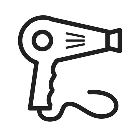 Hair Dryer Line Icon 7679405 Vector Art At Vecteezy