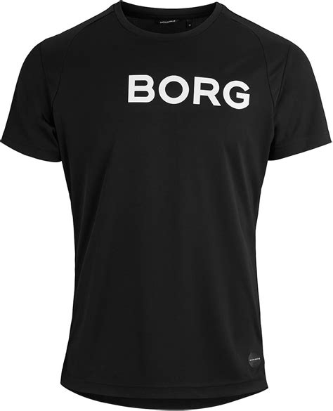 T Shirt Bjorn Borg Hydro Pro Active Logo Stripe Men Black Beauty Xx