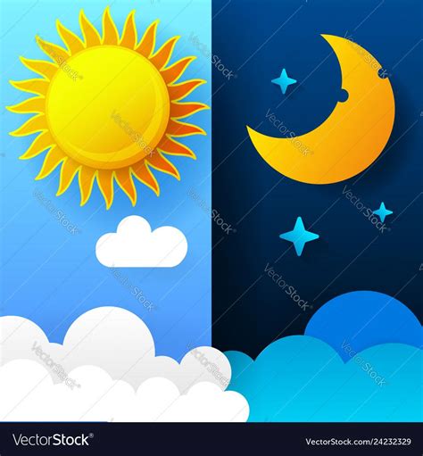 Day And Night Concept Vector Image On Vectorstock Day For Night