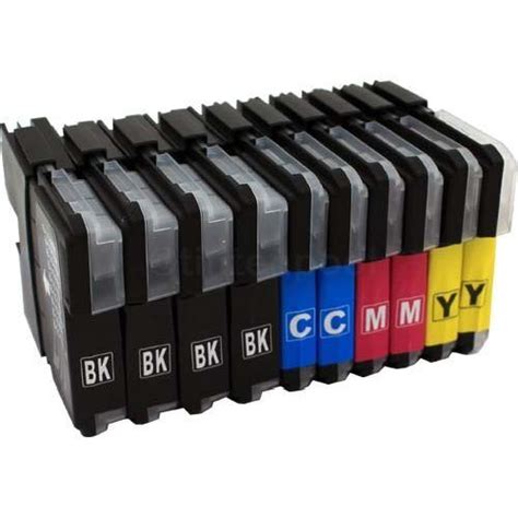 10 Ink Cartridges LC980 LC1100 Compatible Fits Brother DCP MFC