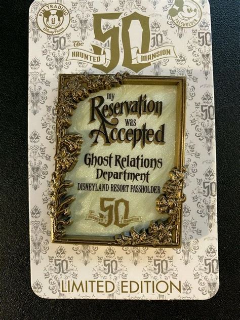 Disneyland - Haunted Mansion 50th Anniversary "Reservation Accepted" AP ...